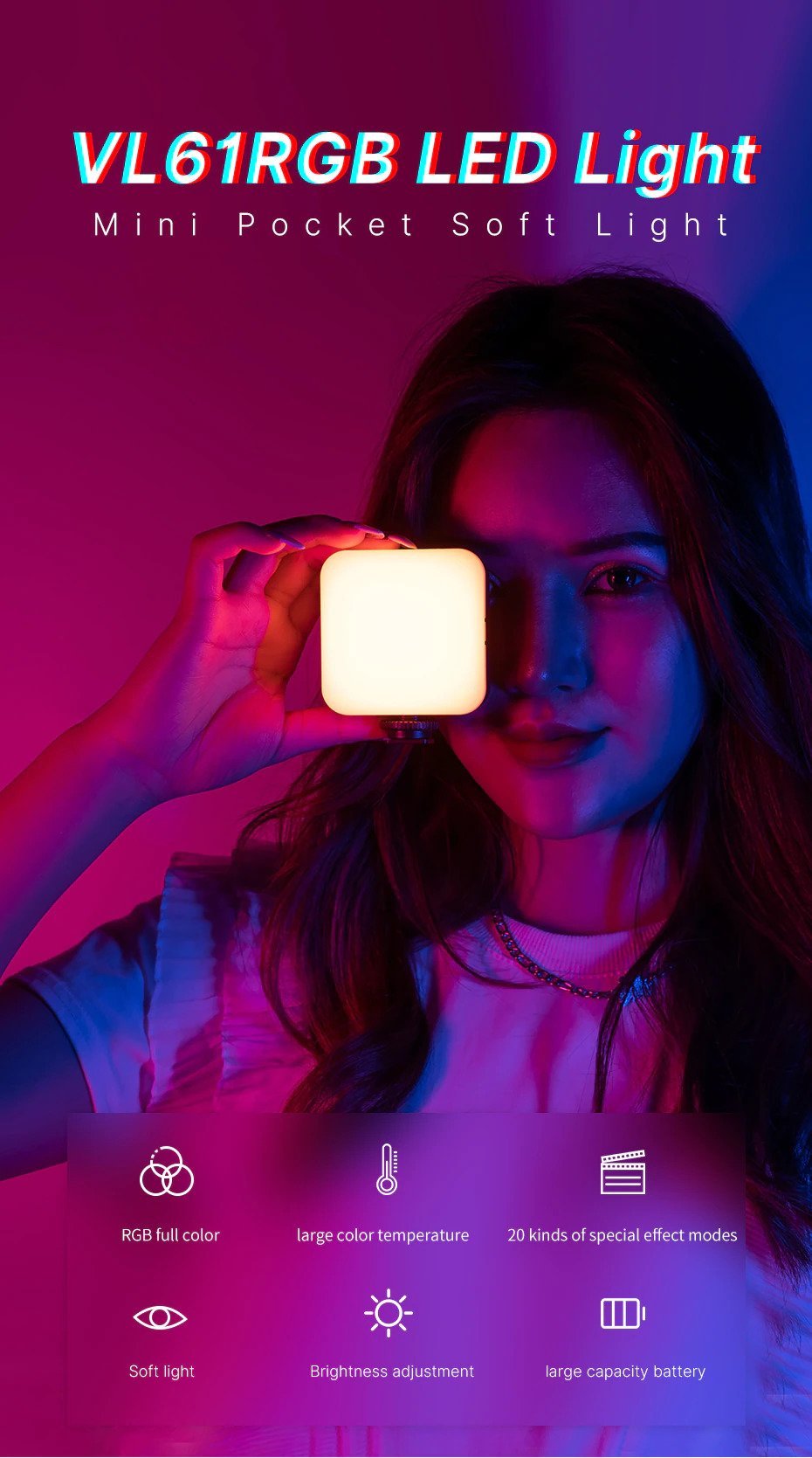 Ulanzi VL61 RGB Fill Light india tiyana 1