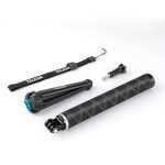 TELESIN TE-MNP-90T 90cm Carbon Fiber Extendable Selfie Monopod with Aluminum Tripod Stand india tiyana 26