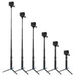 TELESIN GP-MNP-090-S Extendable Aluminum Alloy Selfie Stick With Tripod And Phone Clip india tiyana 3