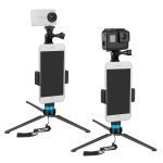 TELESIN GP-MNP-090-S Extendable Aluminum Alloy Selfie Stick With Tripod And Phone Clip india tiyana 1