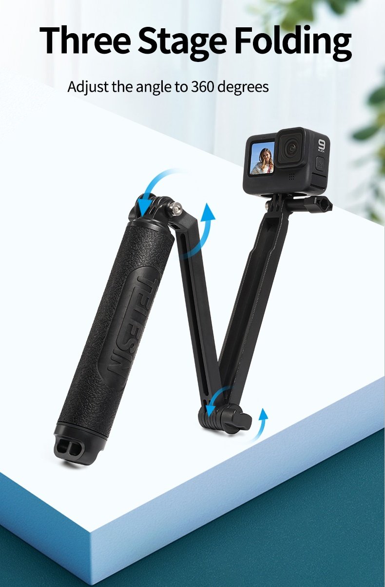TELESIN GP-MFW-300 Multi-function Waterproof 3-way Selfie Stick india tiyana 21