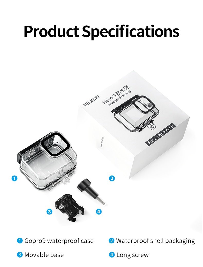 TELESIN GP-WTP-901 Waterproof Dive Case for GoPro Hero 9 india tiyana 16