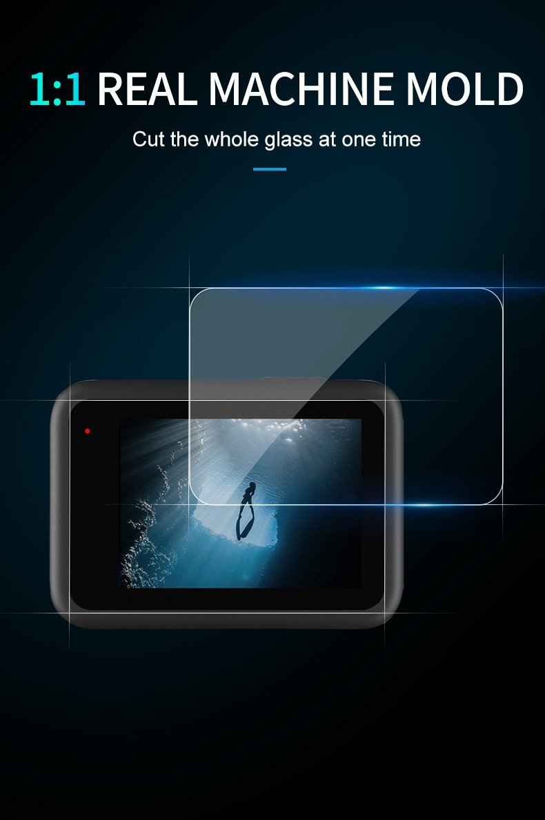TELESIN GP-FLM-901 Tempered Glass Screen & Lens Protective Film Cover For GoPro 9 india tiyana 10