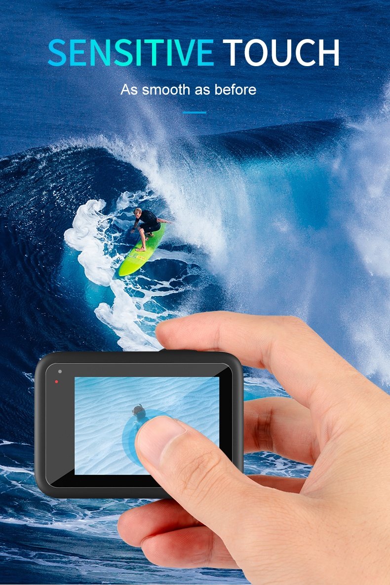 TELESIN GP-FLM-901 Tempered Glass Screen & Lens Protective Film Cover For GoPro 9 india tiyana 12