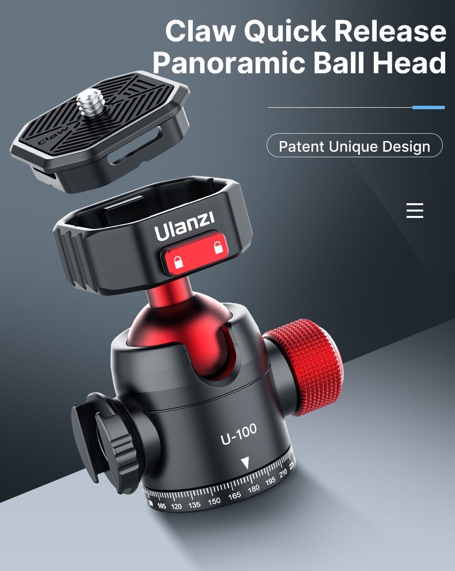 Ulanzi 2305 U-100 Claw Quick Release Pan Ballhead INDIA TIYANA 1