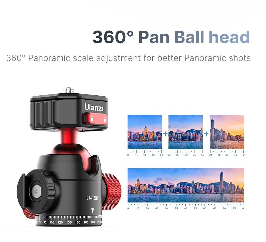 Ulanzi 2305 U-100 Claw Quick Release Pan Ballhead INDIA TIYANA 5