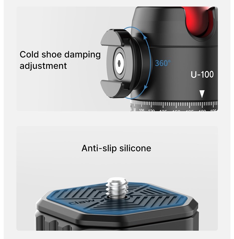 Ulanzi 2305 U-100 Claw Quick Release Pan Ballhead INDIA TIYANA 9