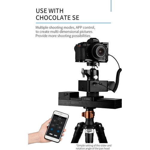 YC Onion Burger SE Electric Panoramic Tripod Head Pan Tilt Head Motorized APP Control for Time-lapse Video Phone Camera shooting