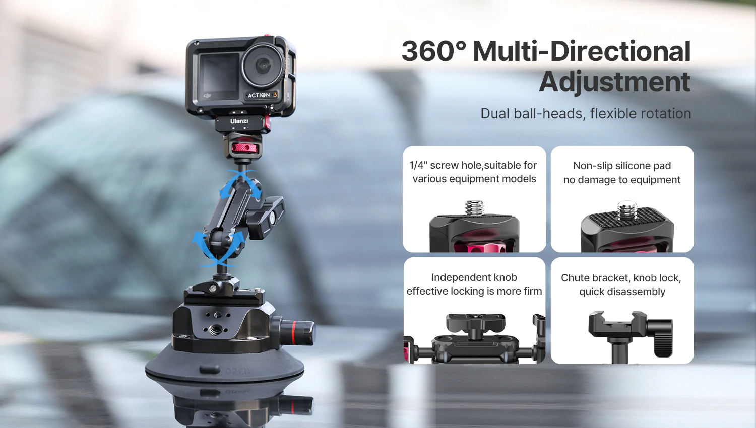 Ulanzi SC-02 Strong Suction Cup Mount (4.5")