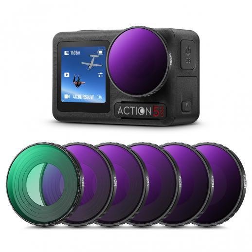K&F 6pcs Filter Kit, CPL +ND8+ND16+ND32+ND64+ND64+ND256 For OA 4OA 5 PRO - PI 1 K&F 6pcs Filter Kit, CPL +ND8+ND16+ND32+ND64+ND64+ND256 For OA 4/OA 5 PRO