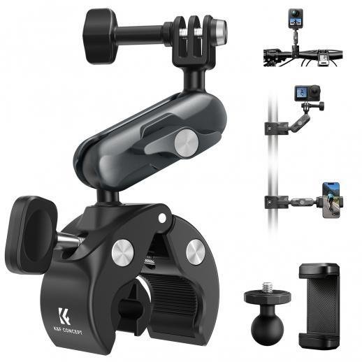 Super Clamp Camera Mount with 360° Dual Ball Head - tiyana india Pi 1 K&F Super Clamp Camera Mount with 360° Dual Ball Head