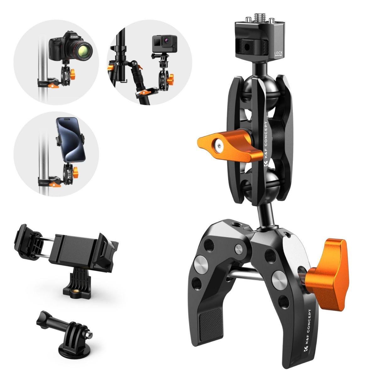 K&F Multi-Functional Super Clamp with Ball-head Magic Arm - tiyana india PI 1 K&F Multi-Functional Super Clamp with Ball-head Magic Arm